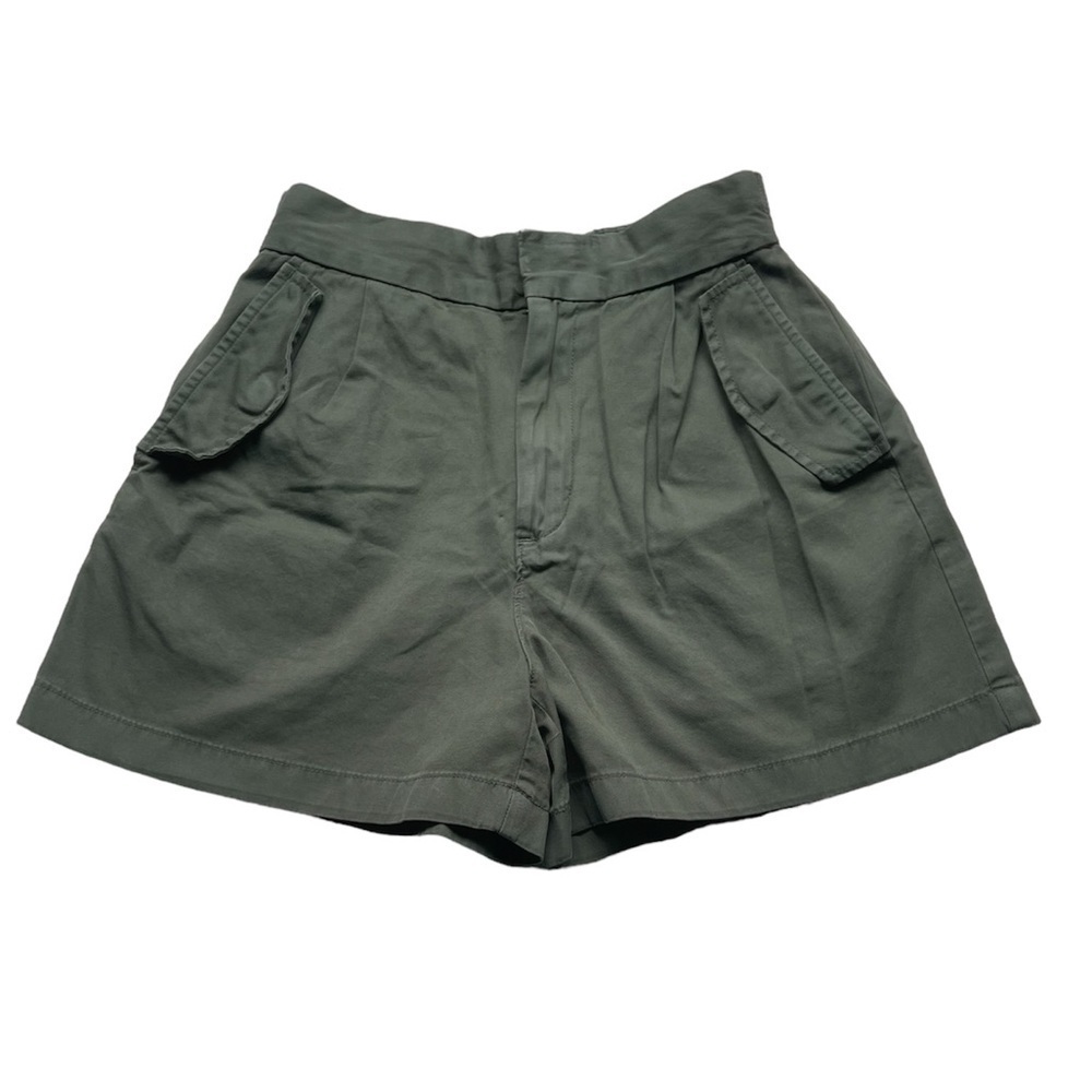 GAP NWOT High Rise Utility Shorts in Cypress Green Size 00 NEW